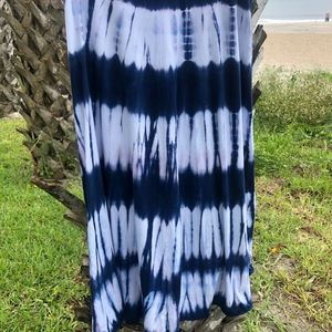 Blue and White Tye Dyed Skirt
